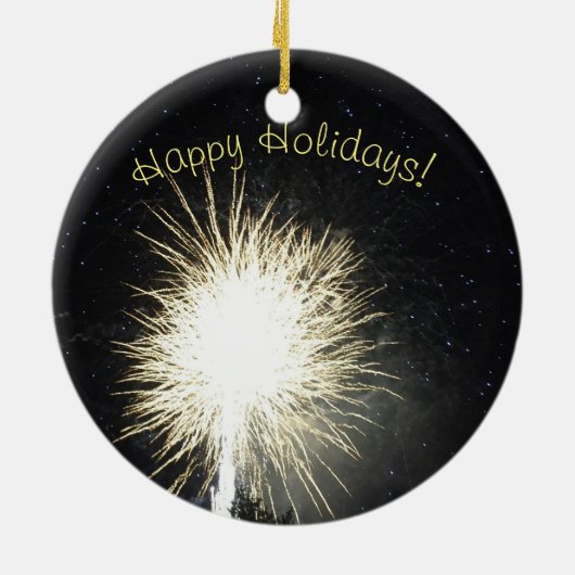 Fireworks-foto Keramisch Ornament (Achterkant)