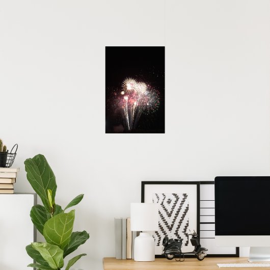 Fireworks-foto Poster (Thuiskantoor)