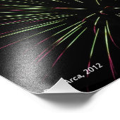 Fireworks-foto Starburst Foto Afdruk (Hoek)