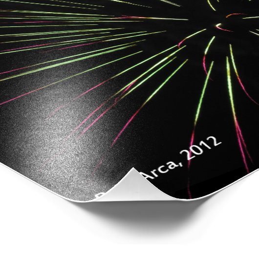 Fireworks-foto Starburst Foto Afdruk (Hoek)