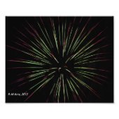 Fireworks-foto Starburst Foto Afdruk (Voorkant)