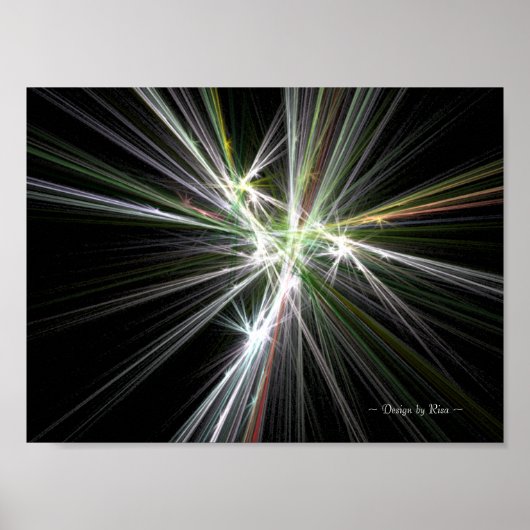 Fireworks Fractal Poster (Voorkant)