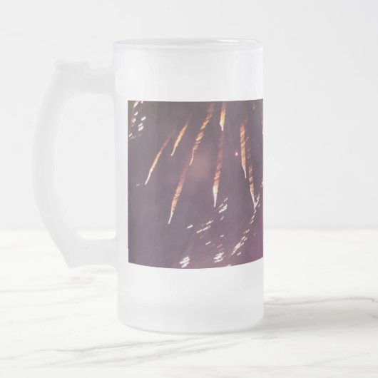 Fireworks Frosted Mok (Links)