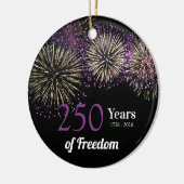 Fireworks, Fun and Freedom 250 Years 4th of July Keramisch Ornament (Links)