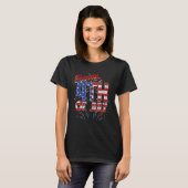 Fireworks Happy 4th Of July US Flag American 4th O T-shirt (Voorkant volledig)