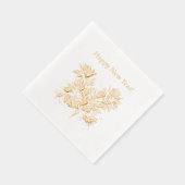 Fireworks Happy New Year Folie Servetten (Rechts)