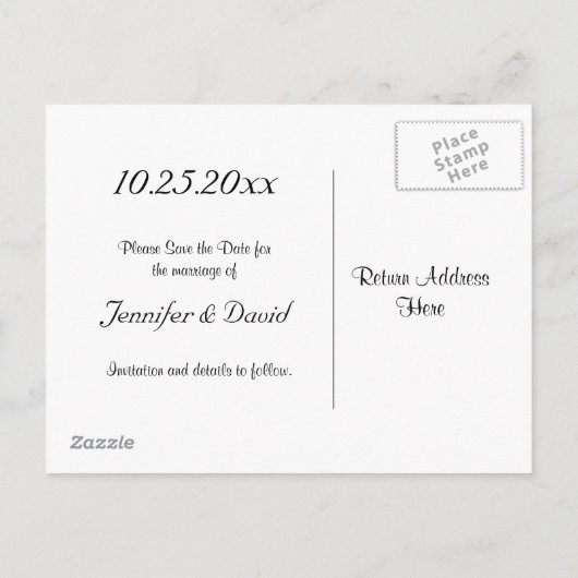 Fireworks & Hearts Sla het Briefkaart Datum op (Achterkant)