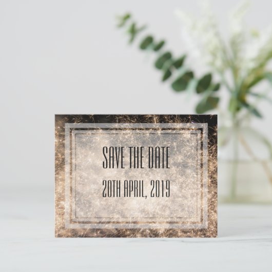 Fireworks Het Briefkaart Datum opslaan (Staand voorkant)