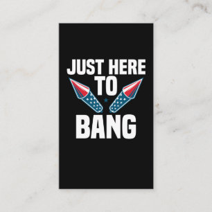 Fireworks Humor American Flag 4th July Visitekaartje