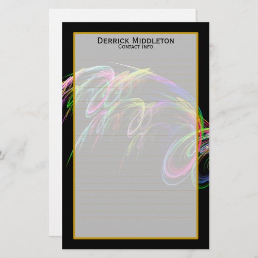 Fireworks I Fine Lined Stationery Briefpapier (Voorkant / Achterkant)