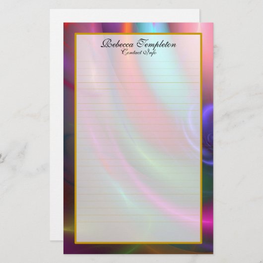Fireworks III Fine Lined Stationery Briefpapier (Voorkant / Achterkant)