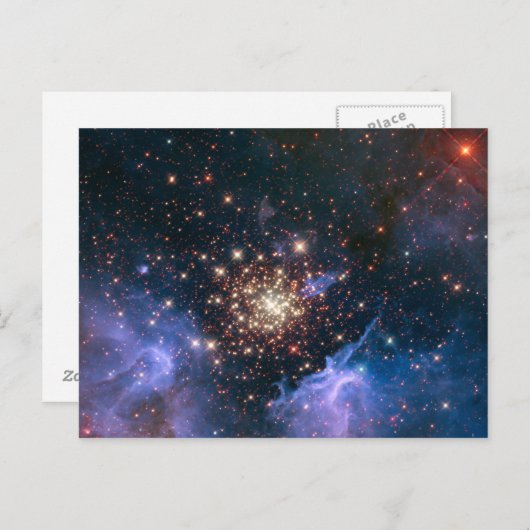 Fireworks in de ruimte briefkaart (Voorkant / Achterkant)