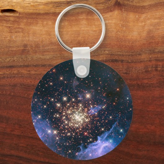 Fireworks in de ruimte sleutelhanger (Achterkant)