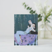 Fireworks in Paris Art Deco Briefkaart (Staand voorkant)