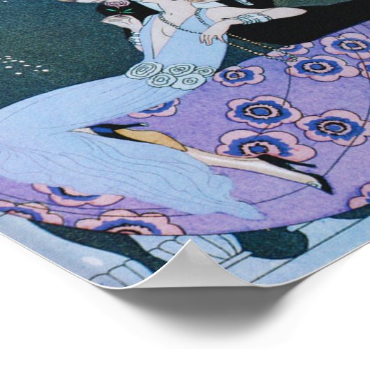 Fireworks in Paris Art Deco Poster (Hoek)