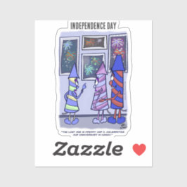 Fireworks Independence Day op maat gesneden Sticke Sticker