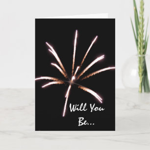 Fireworks is mijn Groomsman Invitation Kaart