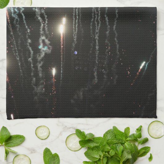 Fireworks Kitchen Towel Theedoek (Gevouwen)