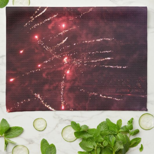 Fireworks Kitchen Towel Theedoek (Gevouwen)