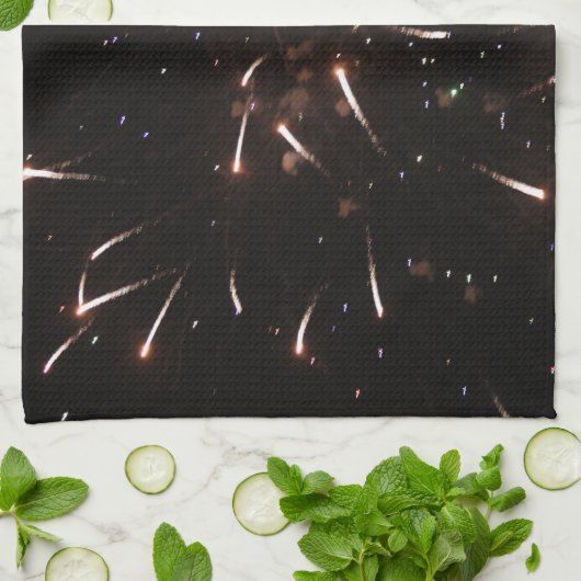 Fireworks Kitchen Towel Theedoek (Gevouwen)