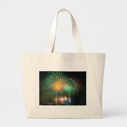 Fireworks Light Japan Festival Grote Tote Bag (Voorkant)