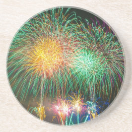 Fireworks Light Japan Festival Zandsteen Onderzetter