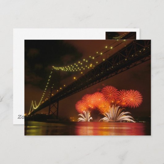 Fireworks Lissabon Briefkaart (Voorkant / Achterkant)