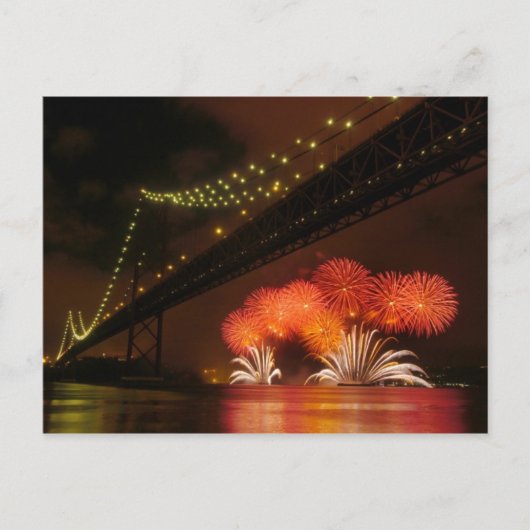 Fireworks Lissabon Briefkaart (Voorkant)