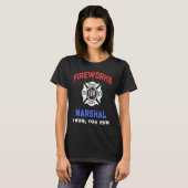FIREWORKS MARSHAL America Firefighter Pyro Technic T-shirt (Voorkant volledig)