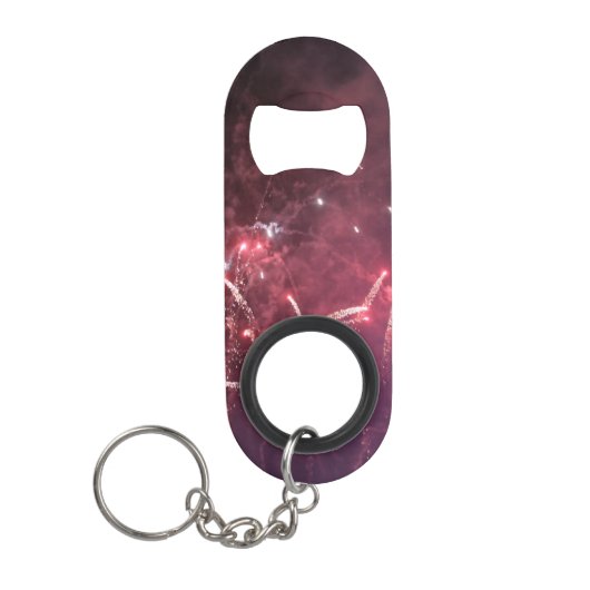 Fireworks Mini Bottle Opener met Sleutelhanger Sleutelhanger Flessenopener (Voorkant)