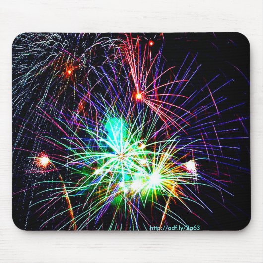 Fireworks Mousepad Muismat (Voorkant)