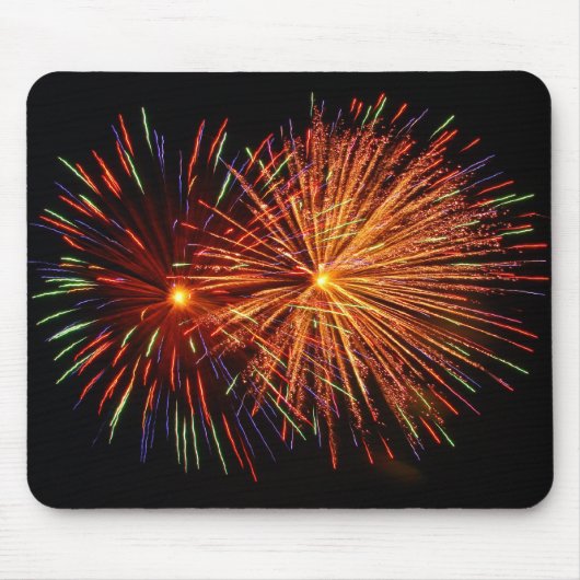 Fireworks Mousepad Muismat (Voorkant)