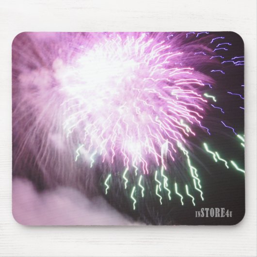 Fireworks Mousepad - Violet Fireworks Muismat (Voorkant)