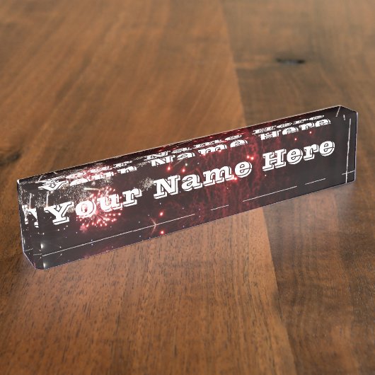 Fireworks Name Bord Naambordje (Zijkant)