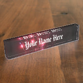Fireworks Name Desk Bord Naambordje (Zijkant)
