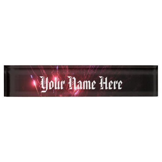 Fireworks Name Desk Bord Naambordje (Voorkant)