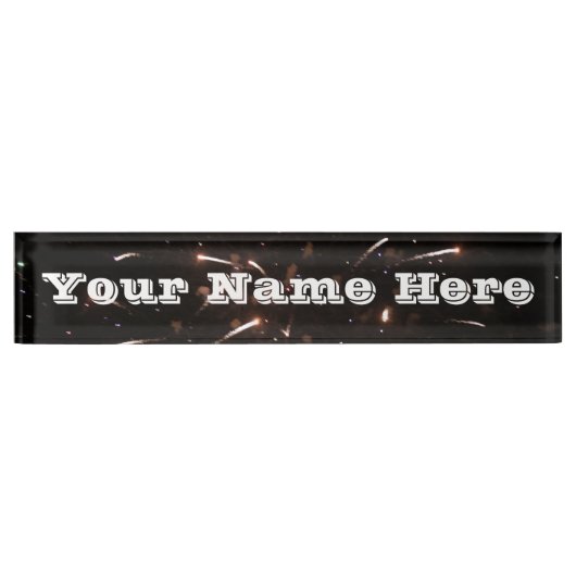 Fireworks Name Desk Bord Naambordje (Voorkant)