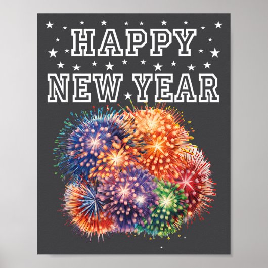 Fireworks New Year's Eve Party Poster (Voorkant)