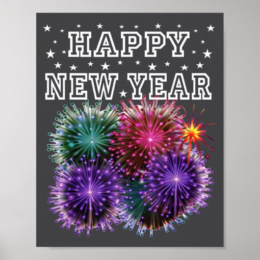 Fireworks New Year's Eve Party Poster (Voorkant)