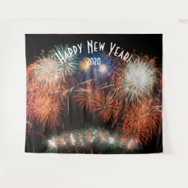 Fireworks New Years Oranje Photo Booth Backdrop Wandkleed