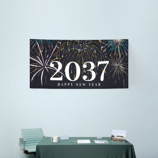 Fireworks New Years Party Banner (Beurs)