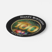 Fireworks One Hundredth 100th Birthday met naam Papieren Bordje (Gekanteld)