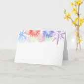 Fireworks op Blank (achtergrondkleur toevoegen) Kaart (Gele Bloem)