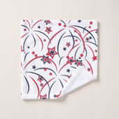 Fireworks op Red White Blue Bad Handdoek (Wasdoekje)