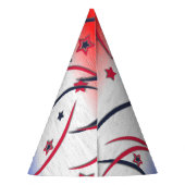 Fireworks op Red White Blue Feesthoedjes (Achterkant)