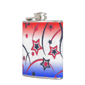 Fireworks op Red White Blue Heupfles (Links)