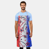 Fireworks op Red White Blue Schort (Gedragen)