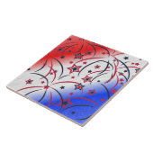 Fireworks op Red White Blue Tegeltje (Zijkant)