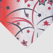 Fireworks op Red White Blue Tissuepapier (Detail)