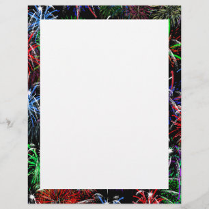 Fireworks op zwarte achtergrond flyer